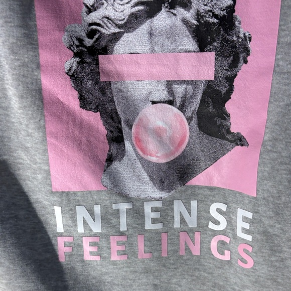 Gray SHEIN womens intense feelings Hoodie size small - Picture 3 of 6
